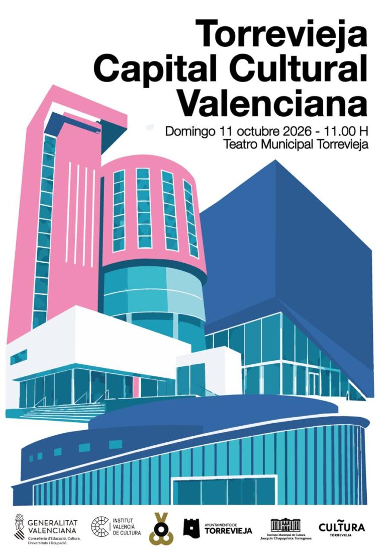 Torrevieja recibirá el 11 de octubre el trofeo de Capital Cultural Valenciana en reconocimiento a su trayectoria cultural
